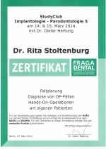 Dr Stoltenburg - Ästhetische Implantologie und Zahnmedizin in Berlin - Fraga Dental Studyclub 2014/03